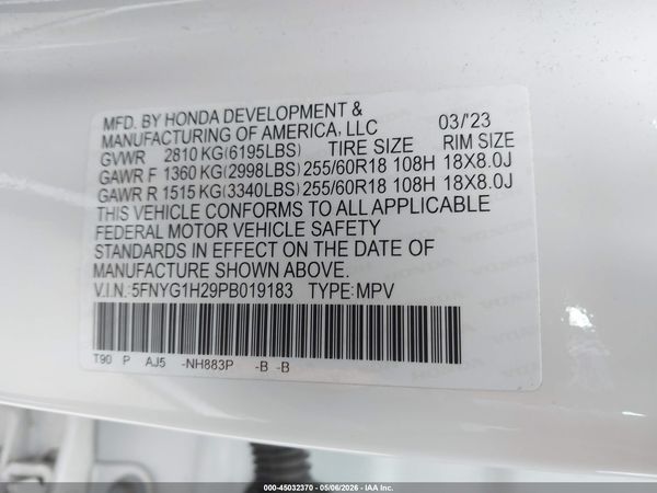 2023 HONDA PILOT AWD LX