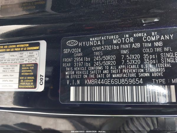 2025 HYUNDAI PALISADE SEL PREMIUM 8P