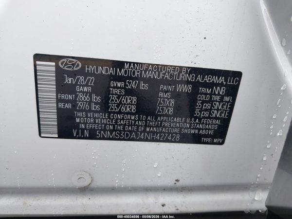 2022 HYUNDAI SANTA FE SEL