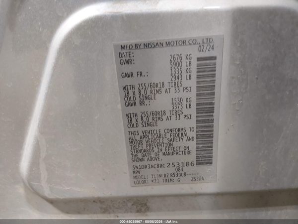2024 NISSAN PATHFINDER S 4WD