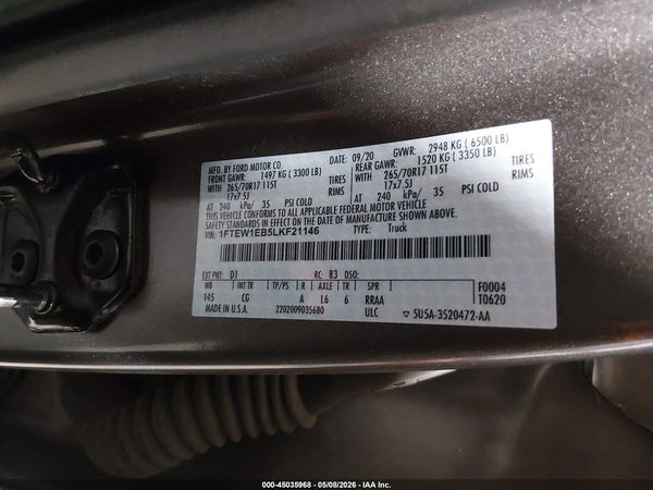 2020 FORD F-150 XL