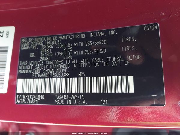 2024 TOYOTA GRAND HIGHLANDER PLATINUM