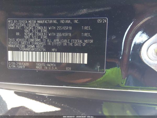 2024 TOYOTA GRAND HIGHLANDER XLE