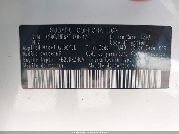 2026 SUBARU CROSSTREK Base — I9