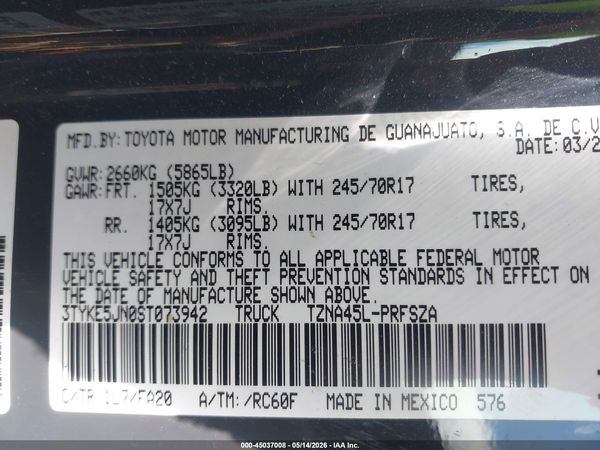 2025 TOYOTA TACOMA SR