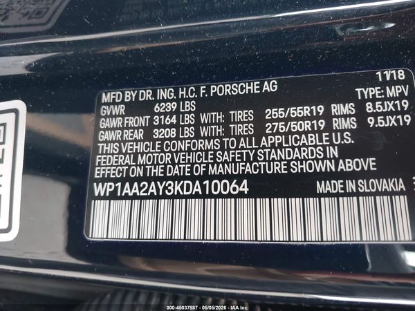 2019 PORSCHE CAYENNE