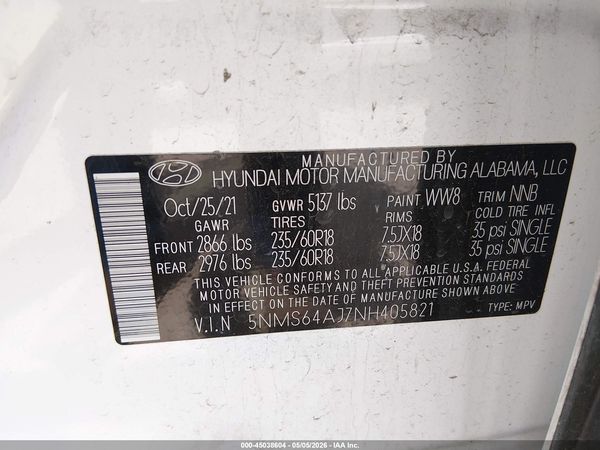 2022 HYUNDAI SANTA FE SEL