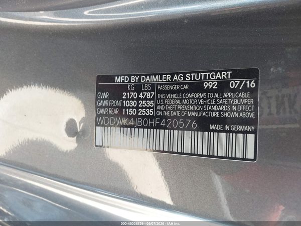 2017 MERCEDES-BENZ C 300 C300