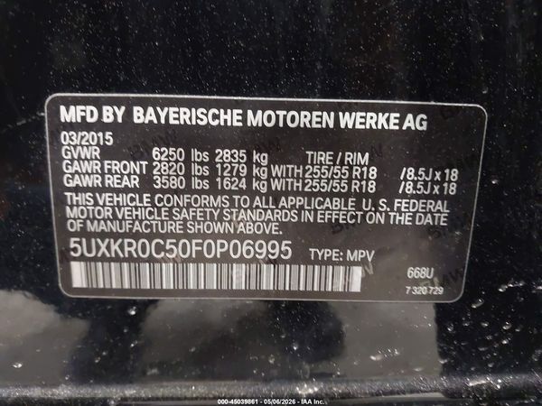 2015 BMW X5 XDRIVE35I