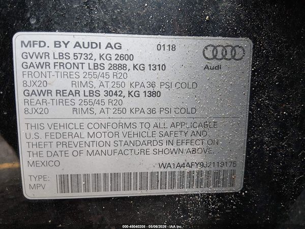 2018 AUDI SQ5 3.0T PREMIUM PLUS