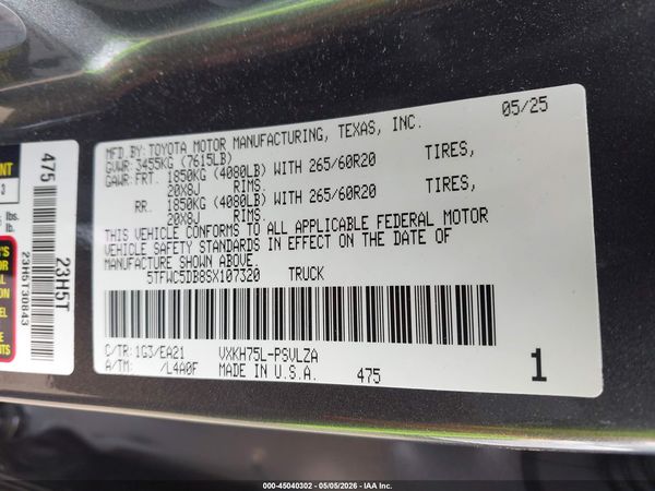 2025 TOYOTA TUNDRA HYBRID LIMITED CREWMAX 6.4' BED