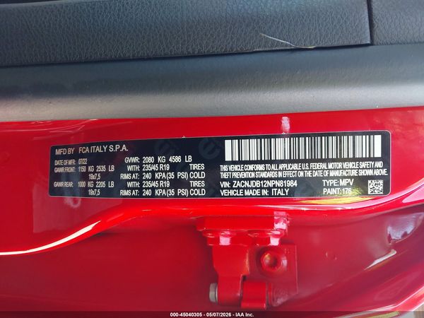 2022 JEEP RENEGADE (RED) EDITION 4X4