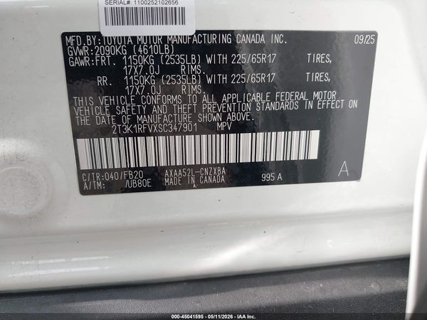 2025 TOYOTA RAV4 LE