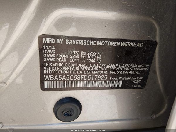 2015 BMW 528I