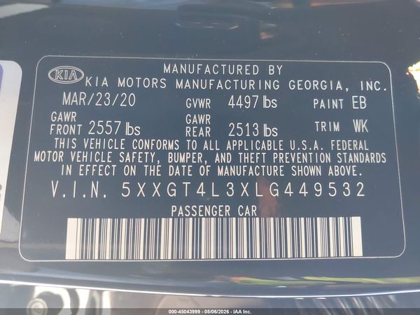 2020 KIA OPTIMA SE