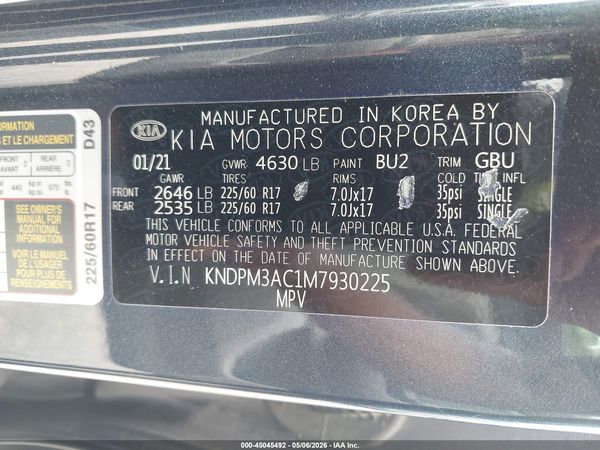 2021 KIA SPORTAGE LX