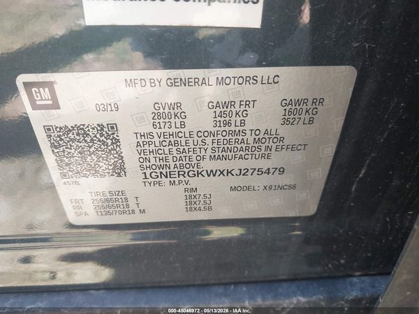 2019 CHEVROLET TRAVERSE 1LT — I9