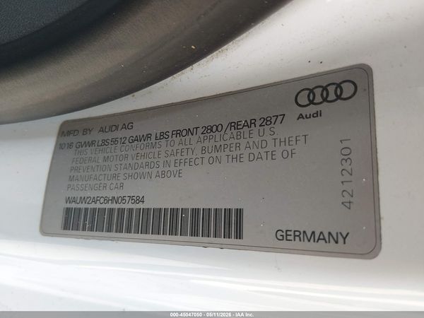 2017 AUDI A7 3.0T PREMIUM PLUS