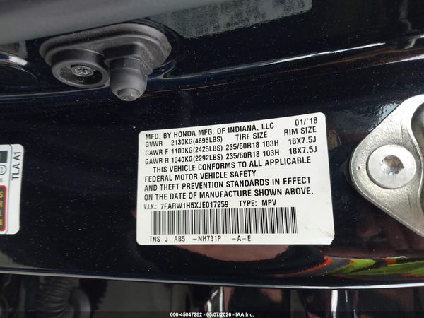 2018 HONDA CR-V EX