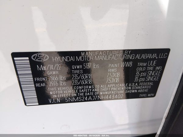 2022 HYUNDAI SANTA FE SEL