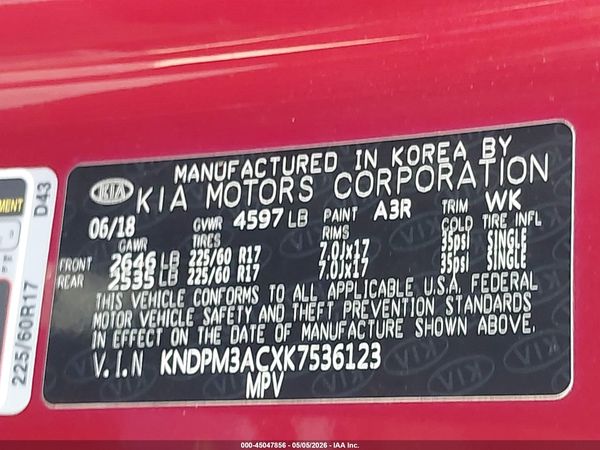 2019 KIA SPORTAGE LX