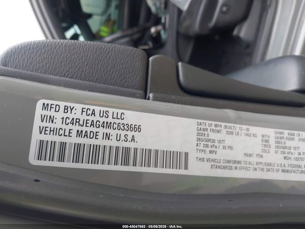 2021 JEEP GRAND CHEROKEE LAREDO X 4X2