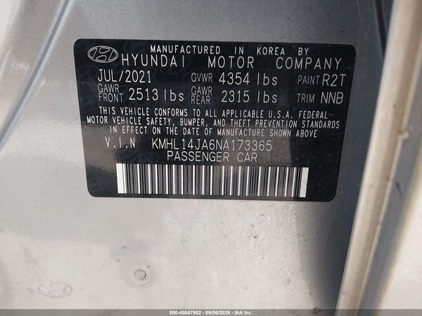 2022 HYUNDAI SONATA SEL