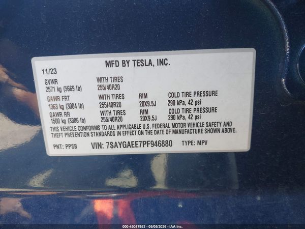2023 TESLA MODEL Y