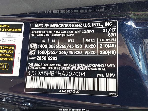 2017 MERCEDES-BENZ GLE 350 4MATIC