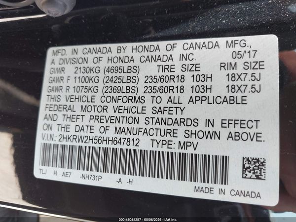 2017 HONDA CR-V EX