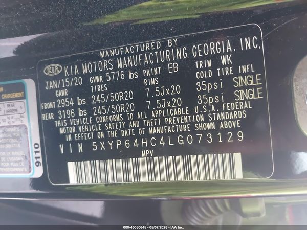 2020 KIA TELLURIDE S