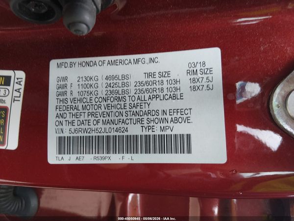 2018 HONDA CR-V EX