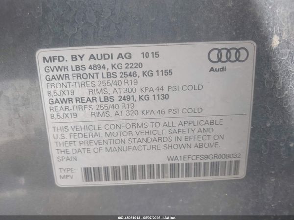 2016 AUDI Q3 2.0T PREMIUM PLUS