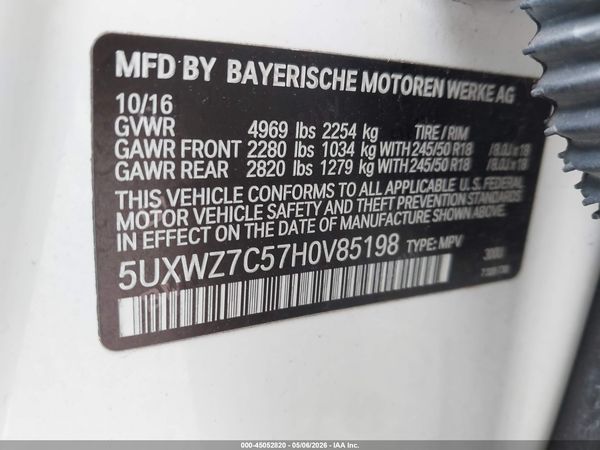 2017 BMW X3 SDRIVE28I