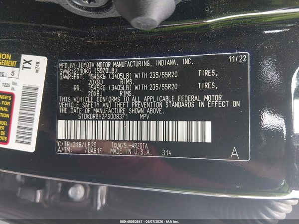 2023 TOYOTA HIGHLANDER LIMITED