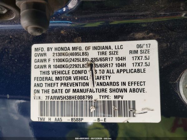 2017 HONDA CR-V LX