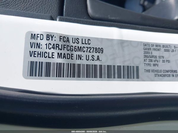 2021 JEEP GRAND CHEROKEE HIGH ALTITUDE 4X4