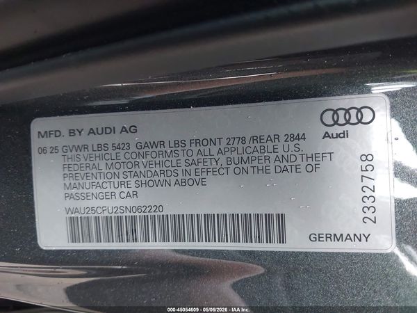 2025 AUDI ALL-NEW S5