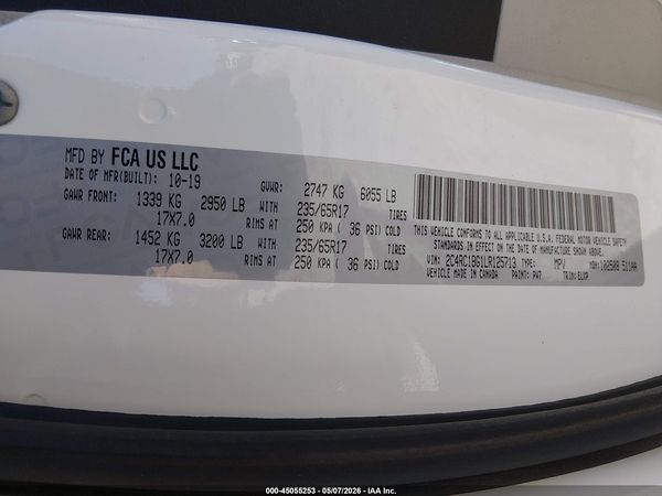 2020 CHRYSLER PACIFICA TOURING L
