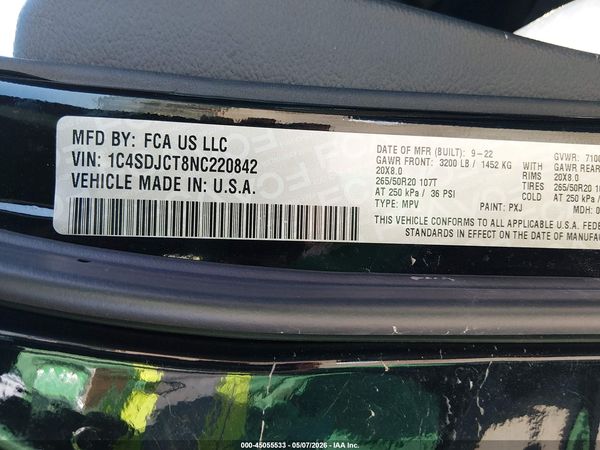 2022 DODGE DURANGO R/T AWD