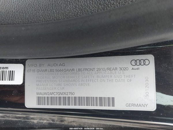2016 AUDI S7 4.0T