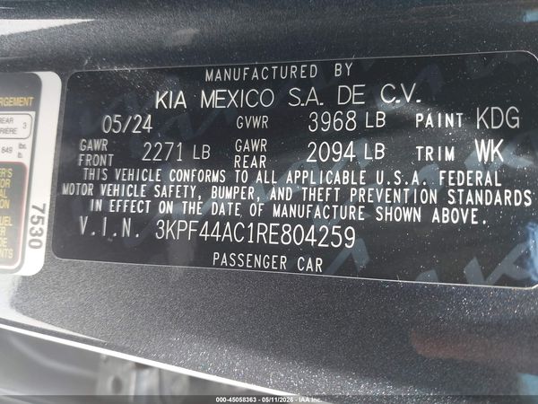 2024 KIA FORTE GT