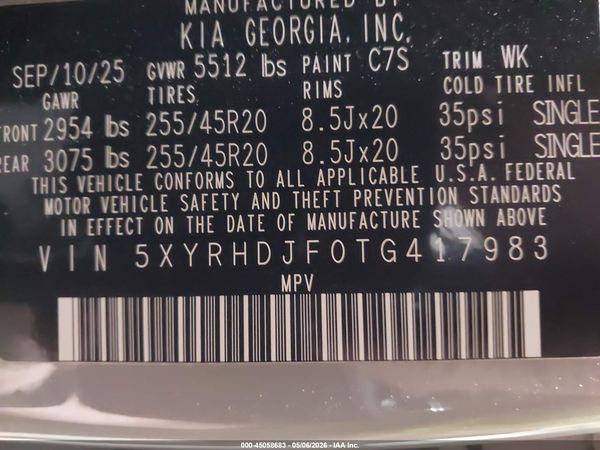 2026 KIA SORENTO X-LINE EX