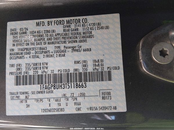 2026 FORD MUSTANG