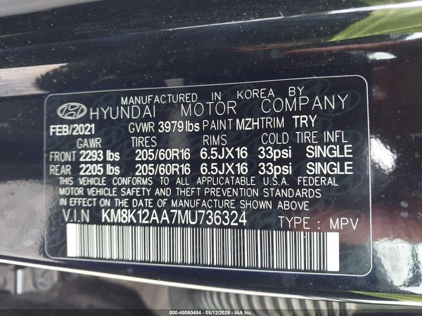 2021 HYUNDAI KONA SE