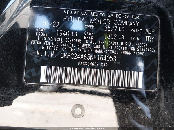 2022 HYUNDAI ACCENT SE