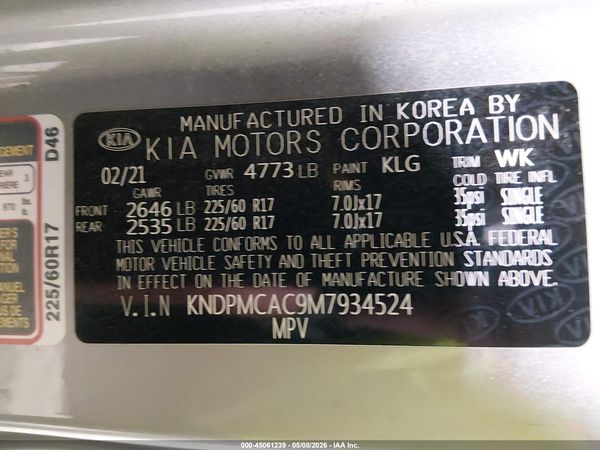 2021 KIA SPORTAGE LX
