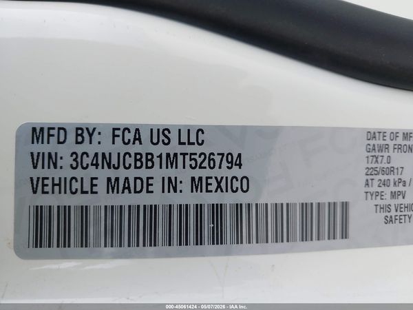 2021 JEEP COMPASS LATITUDE FWD