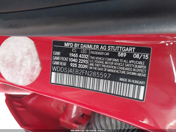 2015 MERCEDES-BENZ CLA 250 CLA250
