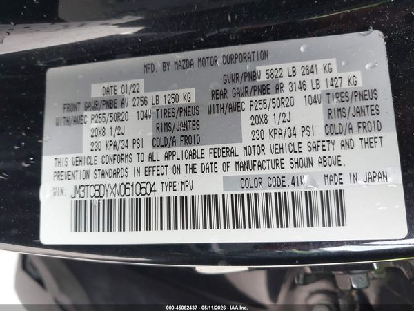2022 MAZDA CX-9 GRAND TOURING